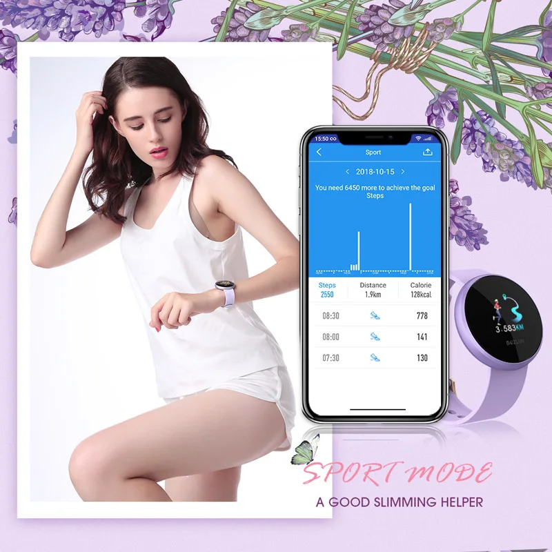 SKMEI Для женщин Smart Watch Top сердечного ритма женский период напоминание Smartwatch дамы наручные спортивные часы reloj умные часы B36