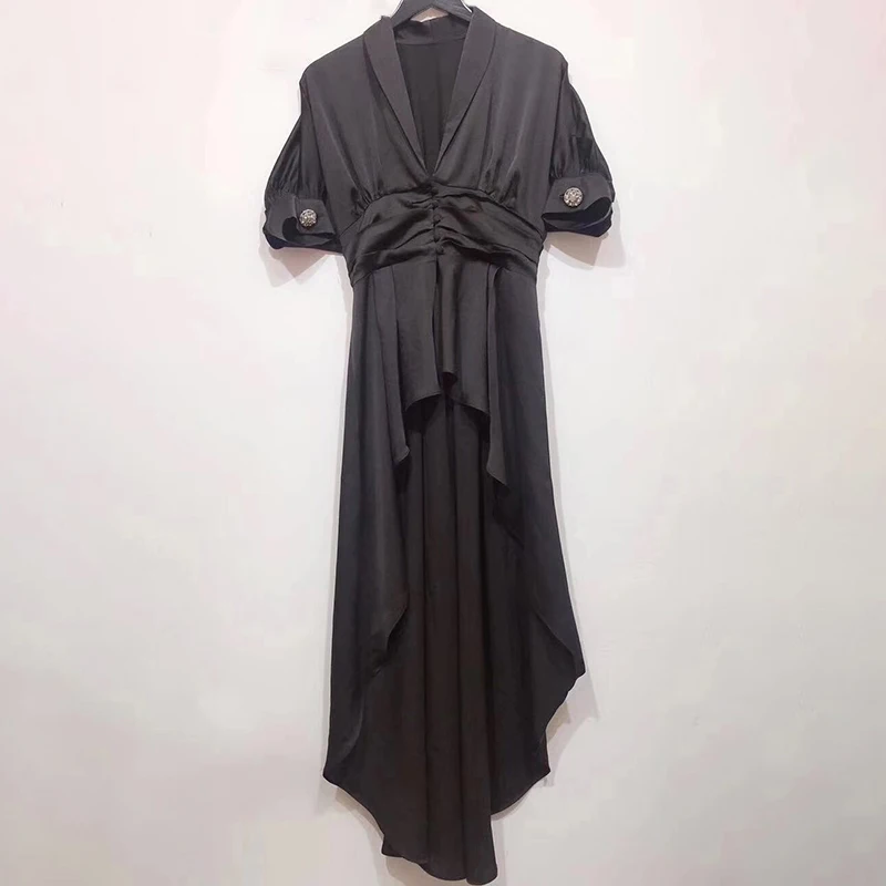 Блузка TWOTWINSTYLE женская летняя однотонная с треугольным вырезом рукавами