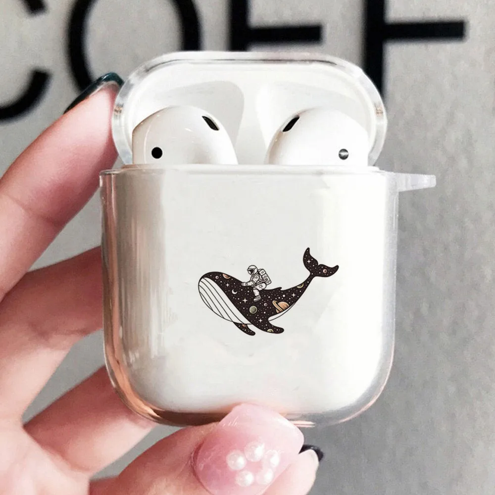 

Чехол из ТПУ с забавным рисунком звездного Кита для AirPods 1 2, чехол с беспроводным Bluetooth для Air Pods, аксессуары для наушников, зарядное устройств...