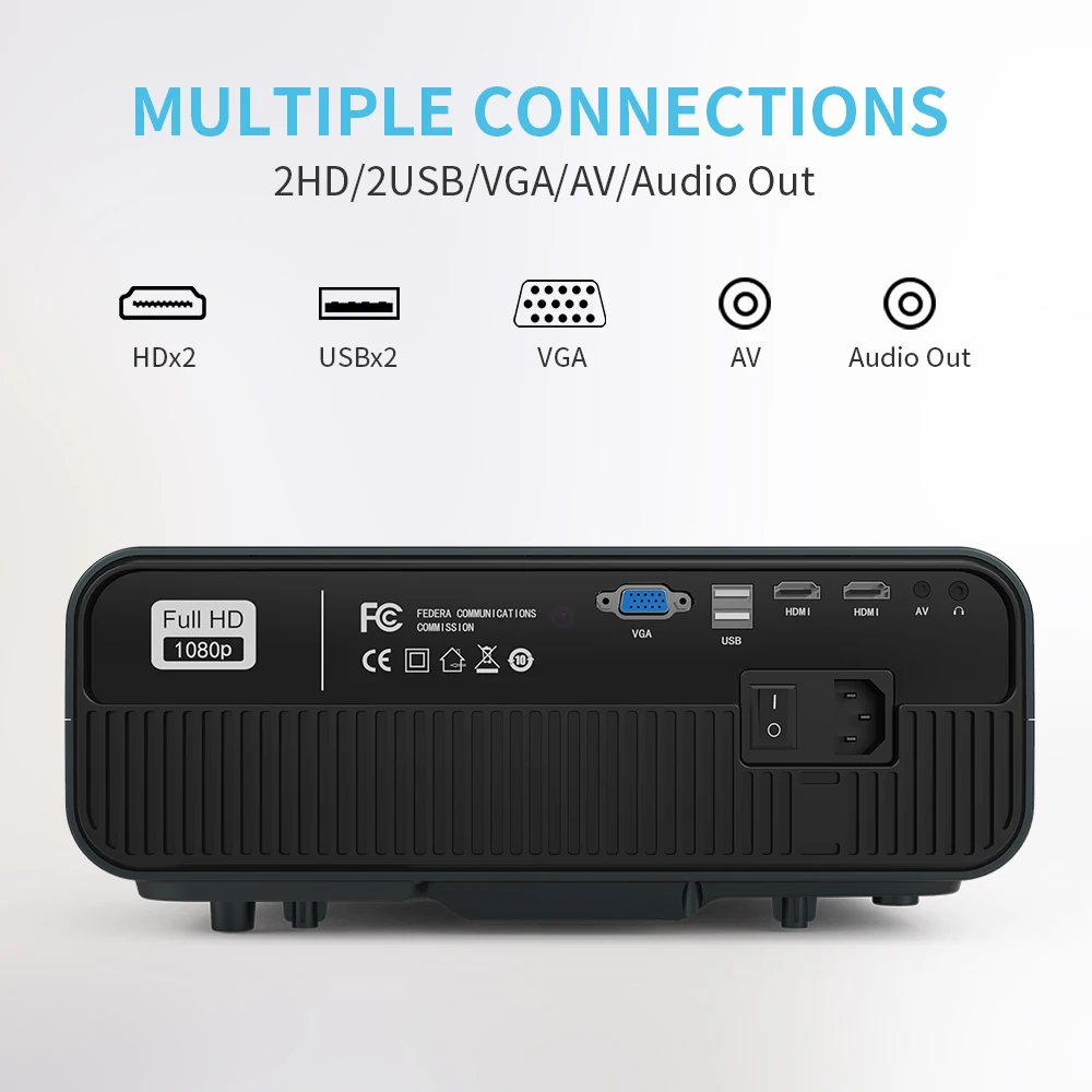 Домашний проектор Поддержка 4K разрешение видео светодиодная система Android