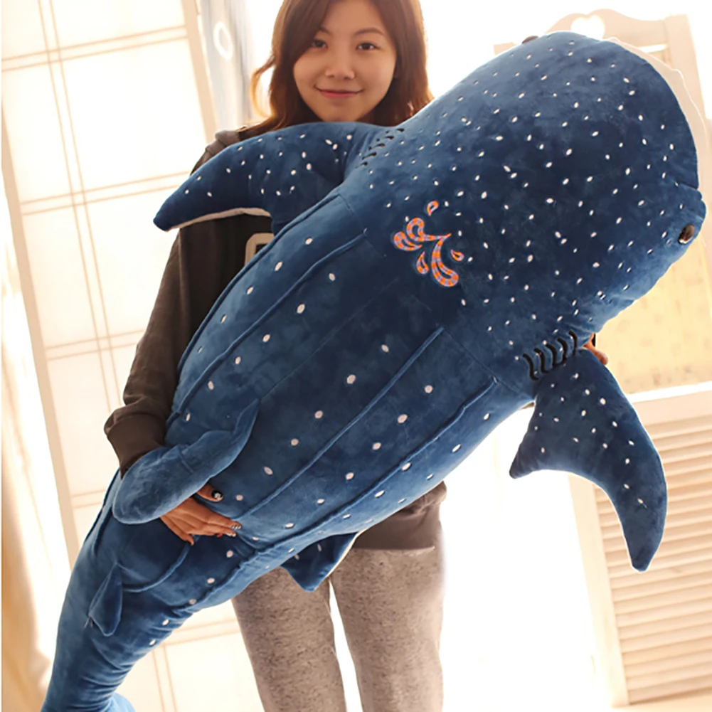 

100cm Giant Big Size Funny Cute Animal Reading Pillow Appease Cushion Soft Sharks Plush Doll Stuffed Toy