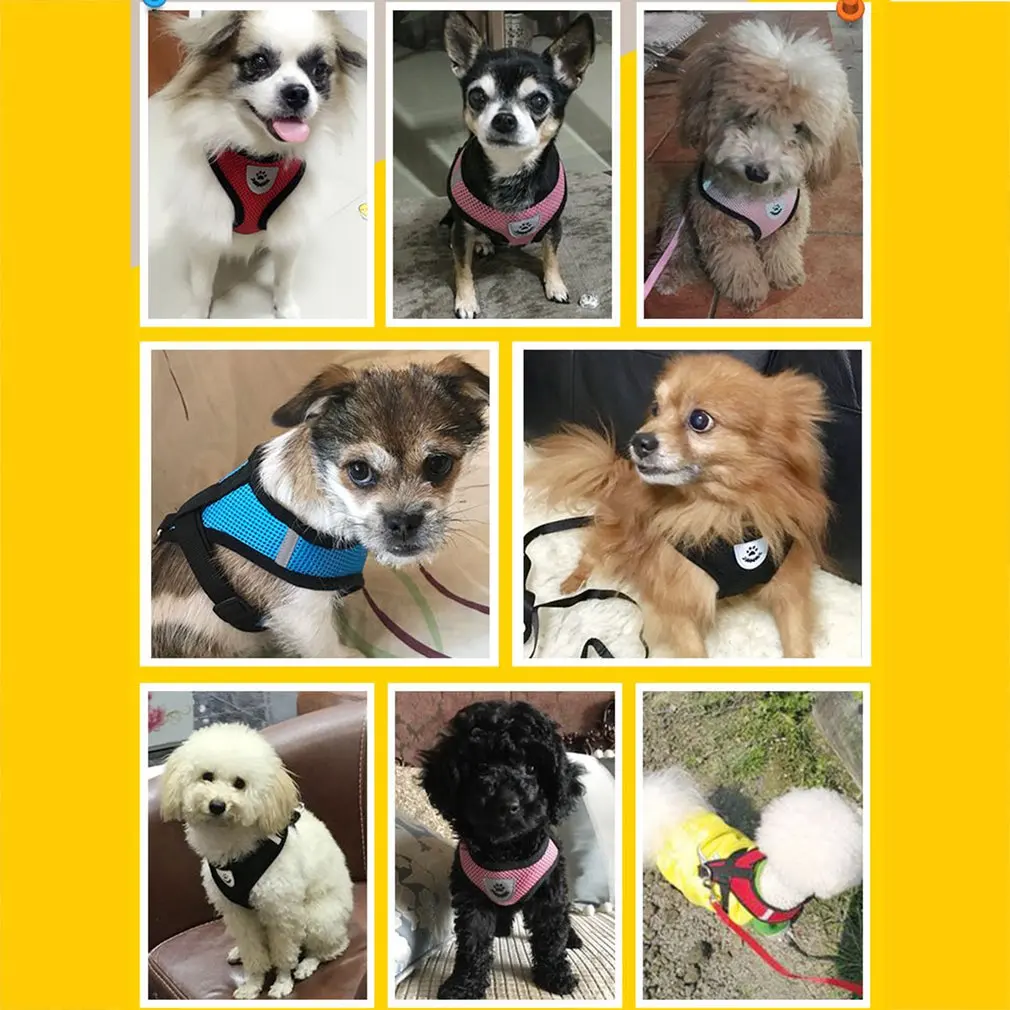 Регулируемый поводок для собак щенков жилет автомобиля бега маленький средний