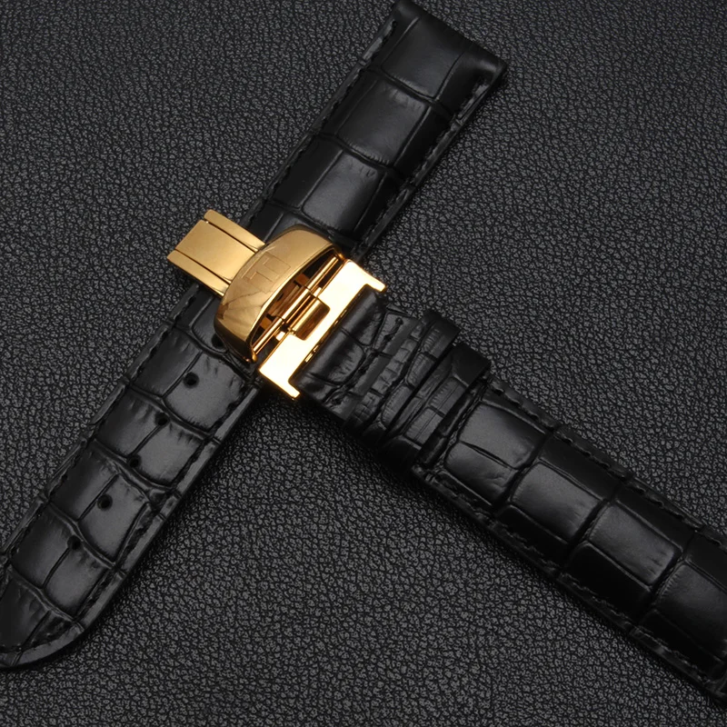

Genuine leather 19mm 20mm 22mm PRC200 T17 T461 T014430 T014410 T006 Watchband Butterfly buckle Wrist watch accessories