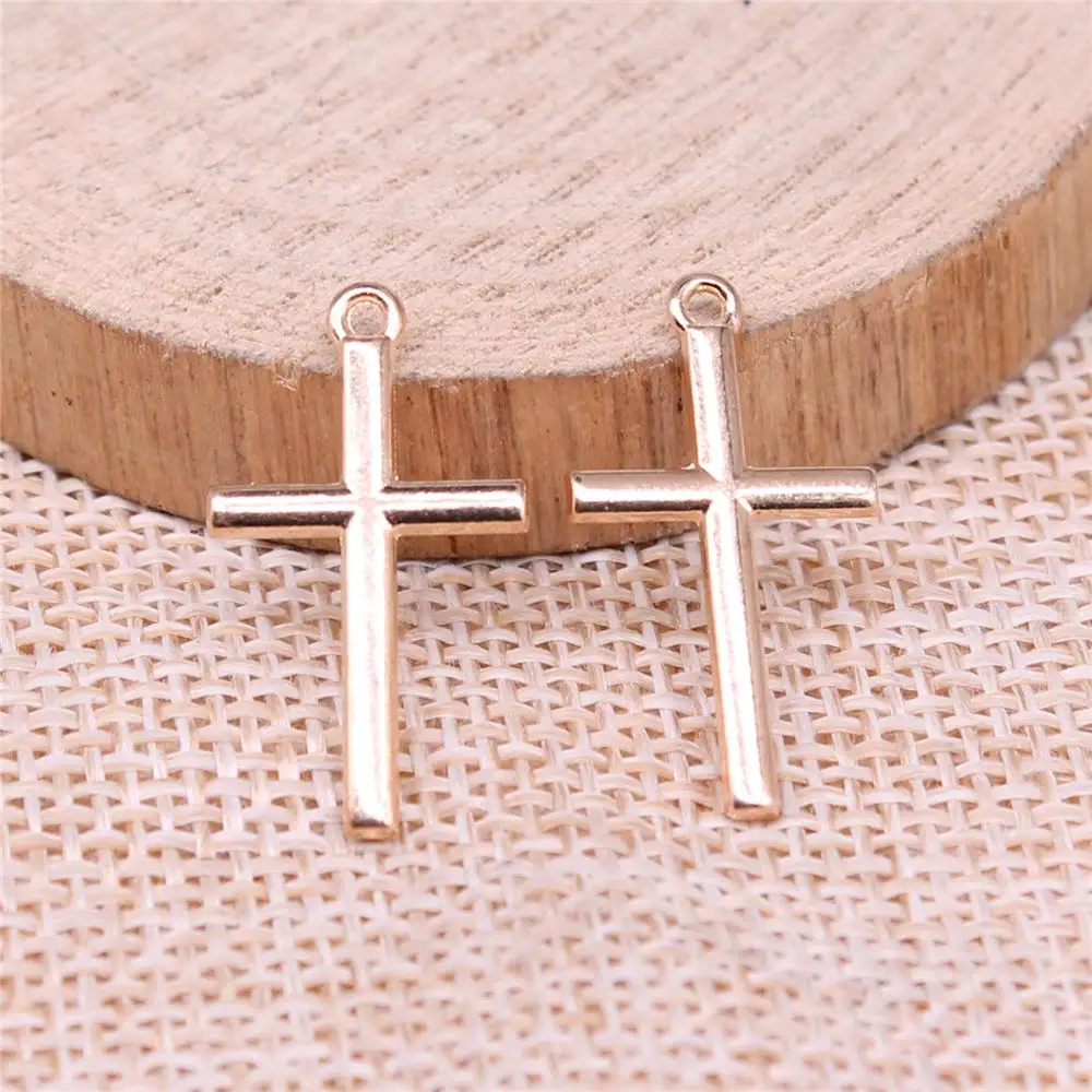 

Cross Charms For Jewelry Making Findings Handmade DIY Craft 20pcs KC Gold Color 23x13mm