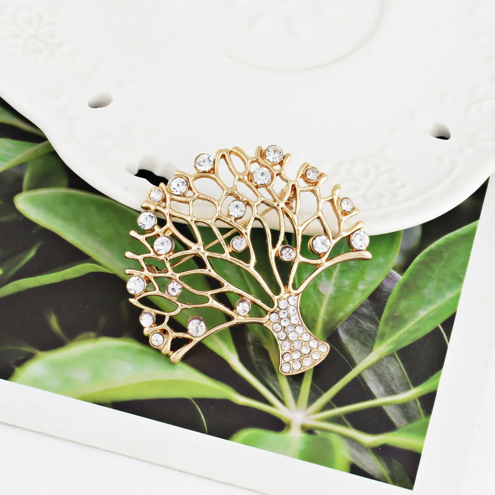 2019 Взрывные Модели Стразы богатая брошь на древо жизни большая атмосфера