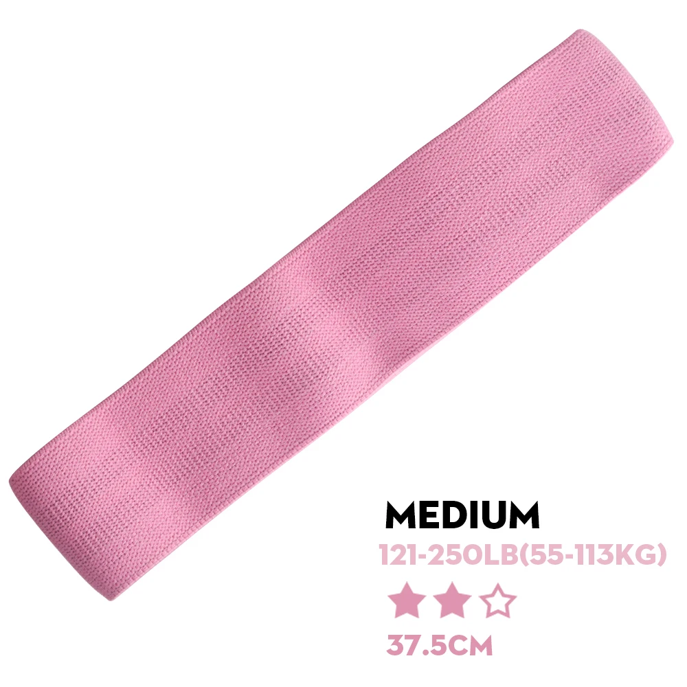 Pink-M SKDK 1 шт. хип-Группа хлопок Йога Сопротивление группа широкий Фитнес упражнения ноги группа петля для круг приседания, тренировка Нескользящие прокатки - Цвет: Pink-M