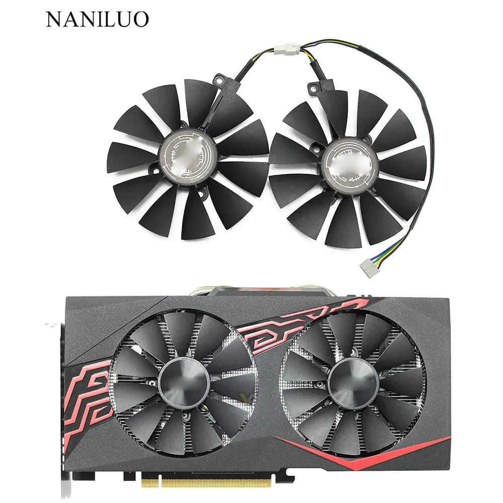 88 мм FDC10U12S9-C EX-RX570 GTX 1060/1070 DUAL охлаждающий вентилятор GPU для Охлаждения видеокарты