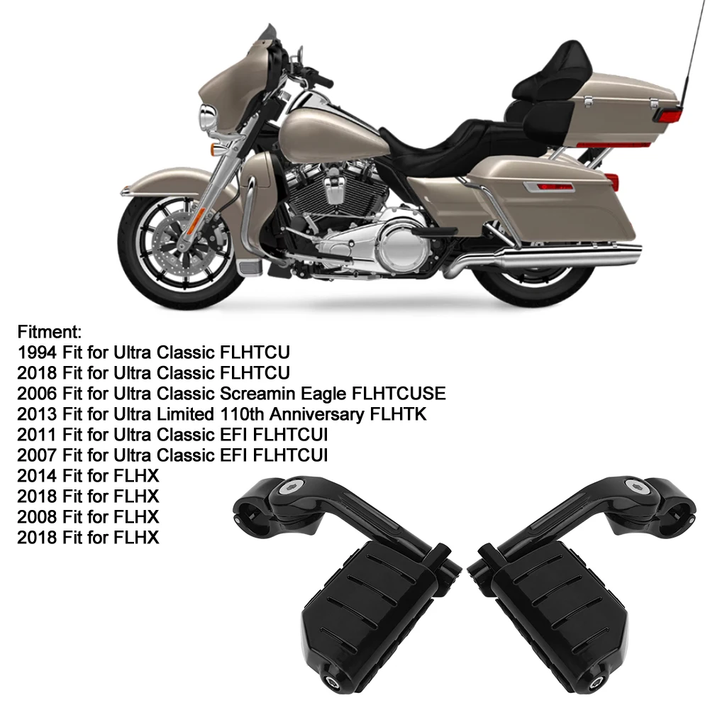 

Черный Кронштейн для длинных ножек с педалью, подходит для Ultra Classic FLHTCU 1984-2019, подходит для Ultra Classic EFI FLHTCUI
