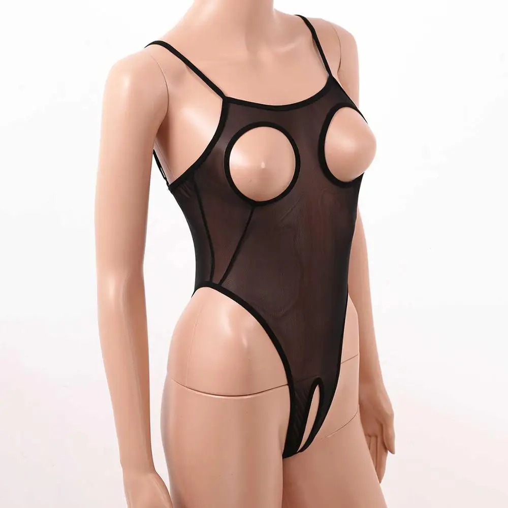 Сексуальное прозрачное Сетчатое облегающее трико без чашек и выреза боди с