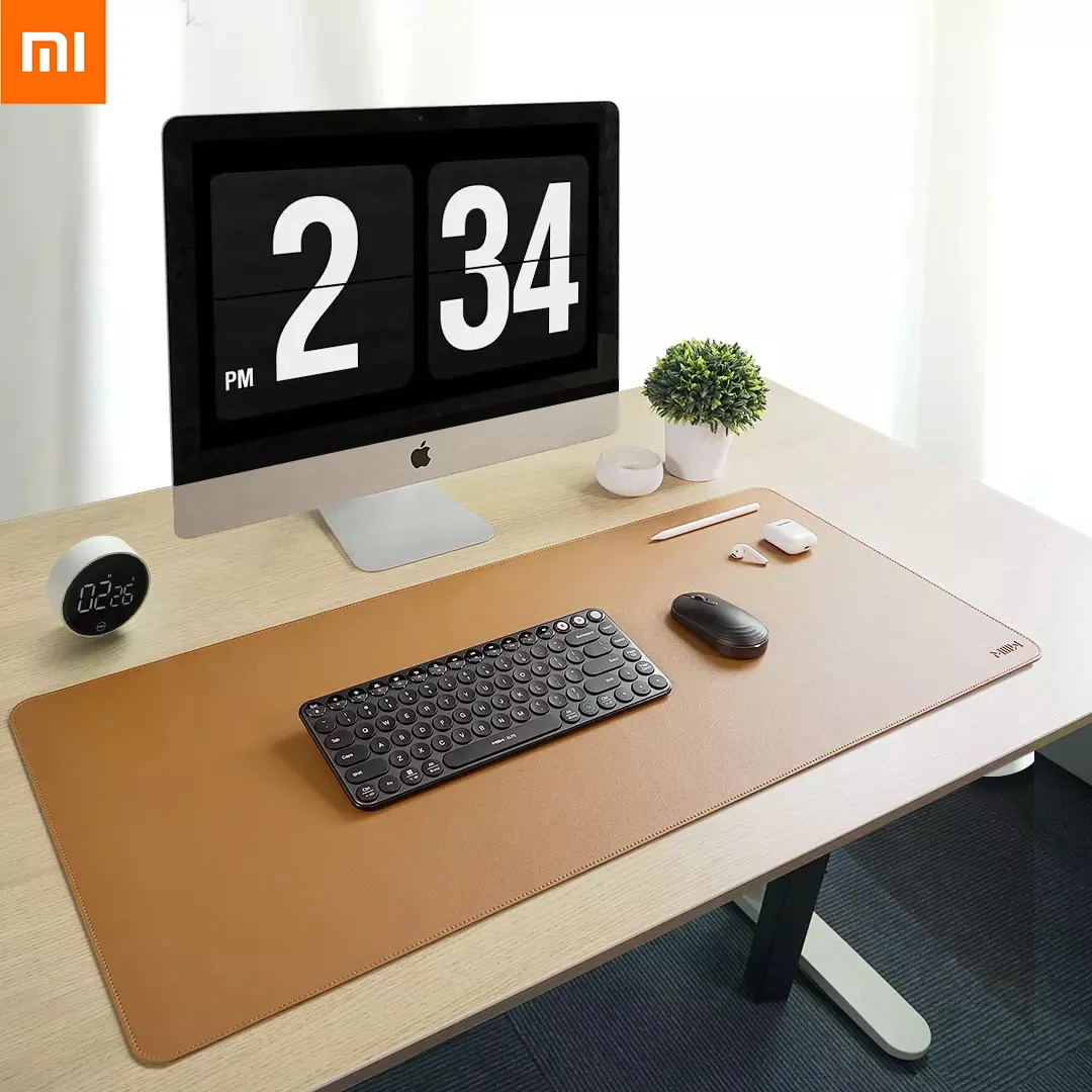 

Xiaomi Mijia Youpin MIIIW 900*400mm Oversized leather cork mouse pad/desk mat Double-sided waterproof Soft and durable