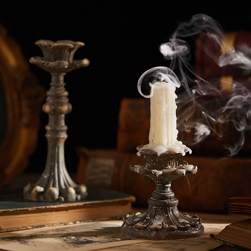 

Старинный держатель для свечей античный деревенский стол стойка для стола Ретро подсвечник из смолы конические портреты Свадебные централ...