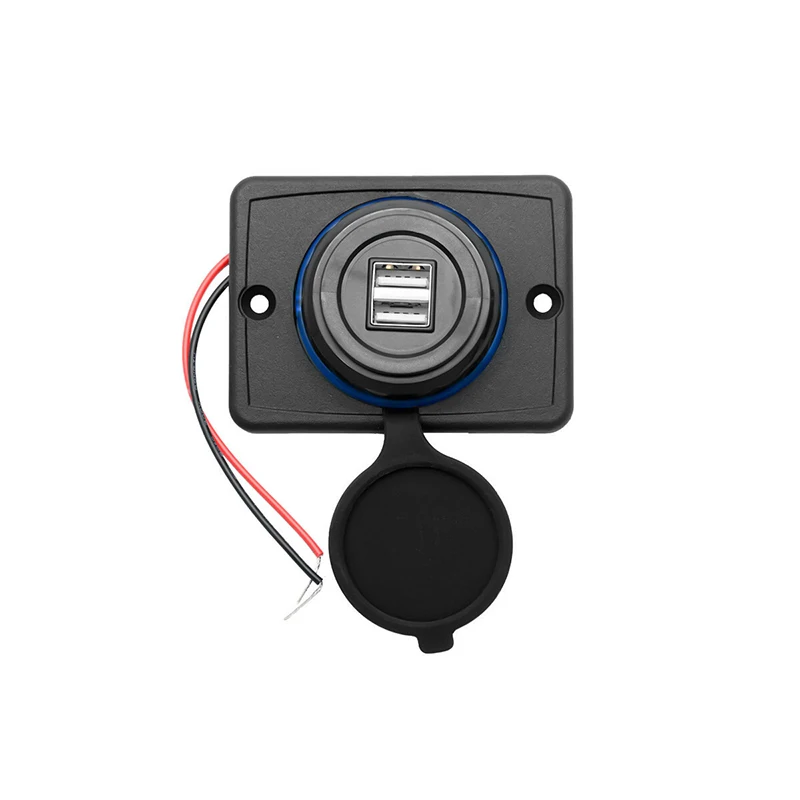 

1 шт. двойной USB Зарядное устройство Мощность разъем Панель для грузовика на машине мотоцикле лодке DC 12V Сменные автомобильные электронные а...
