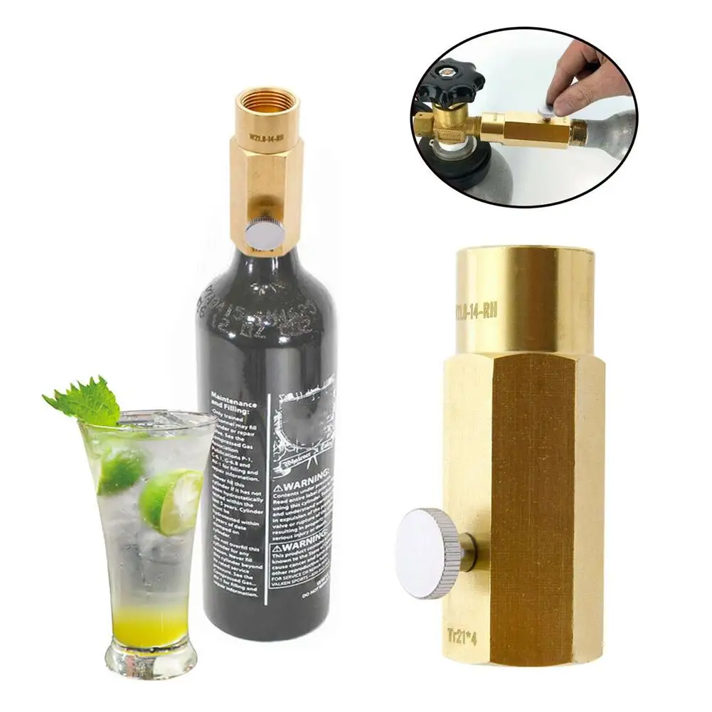 

TR21-4 to CGA320/W21.8 Cylinder Refill Adapter Soda Maker Tank Connection Kit