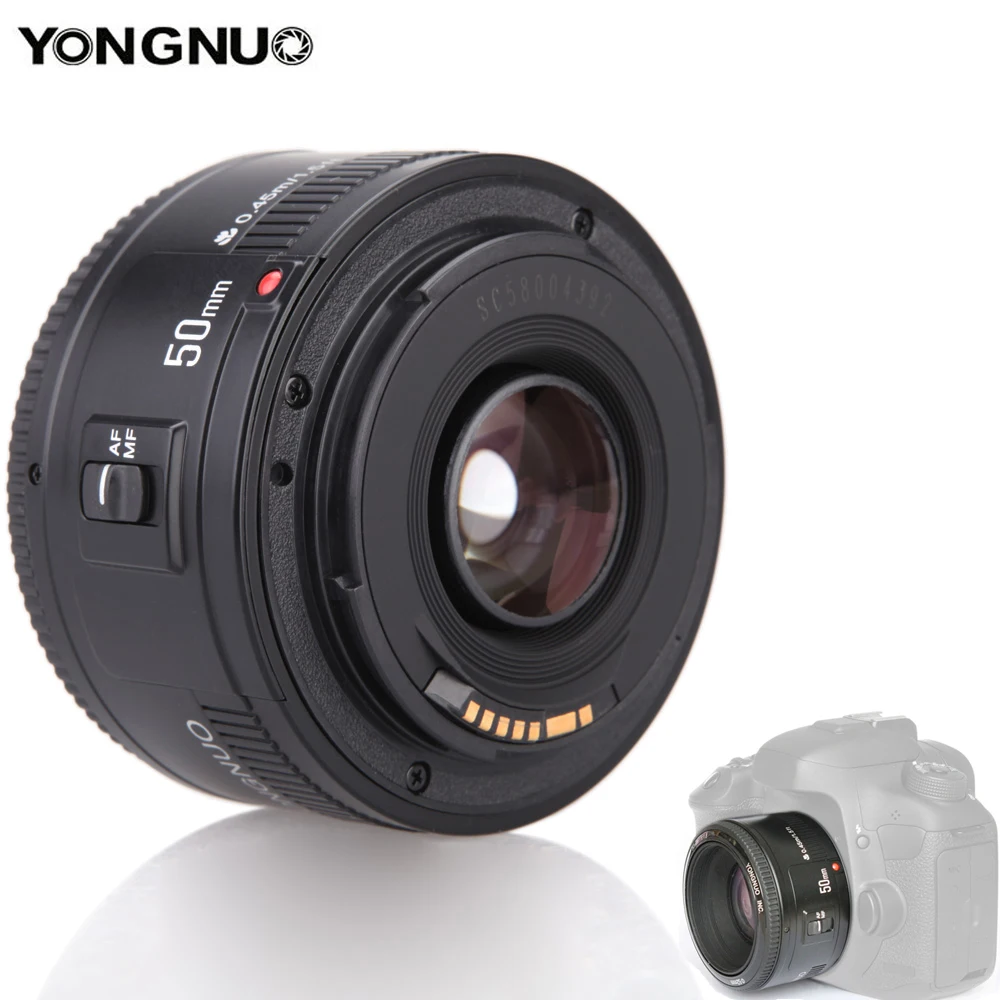 YONGNUO объектив YN50 мм 50 мм F1.8 объектив камеры для Canon для Nikon DLSR объектив камеры