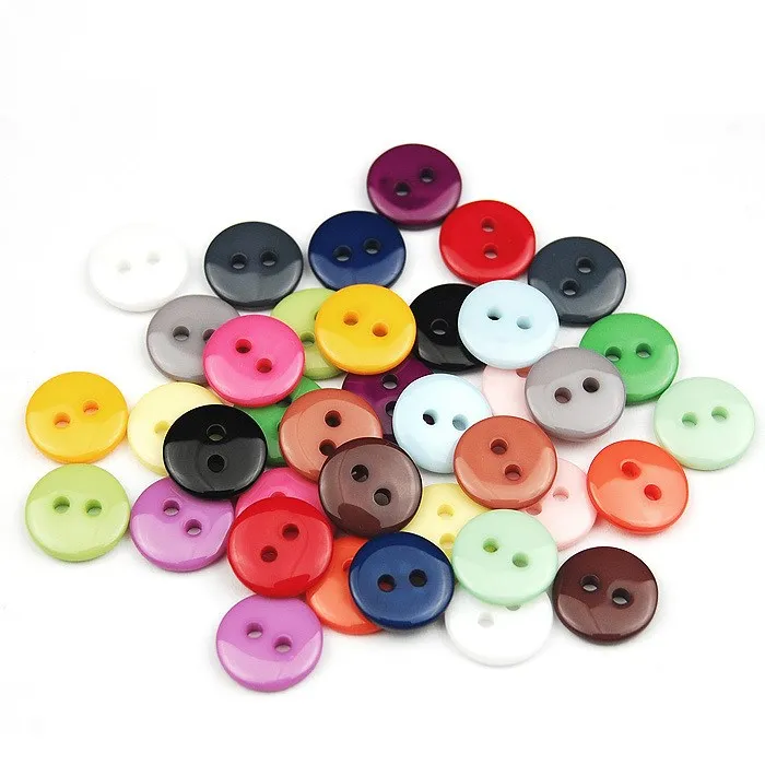 20 шт. 2 отверстия пуговицы смешанные colpr круглые полимерные для шитья