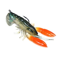 8cm crayfish fishing lure durable artificial soft fishing bait attract fish realistic look durable and smooth wide application