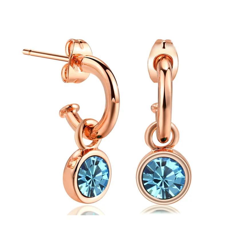 Gold Blue Модные изумрудные серьги со стразами 925 Серебряные массивные нефритовые Висячие серьги для свадебное кольцо для женщин ювелирные изделия, серьги с бриллиантами - Цвет камня: Gold Blue