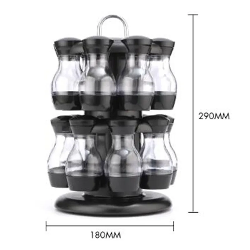 Банка для специй вращающаяся на 360 градусов подставка полка кухонный органайзер