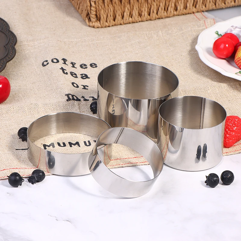 

1 Pc Kitchen Accessories Cake Ring Mold Round Shape Stainless Steel DIY Baking Tool