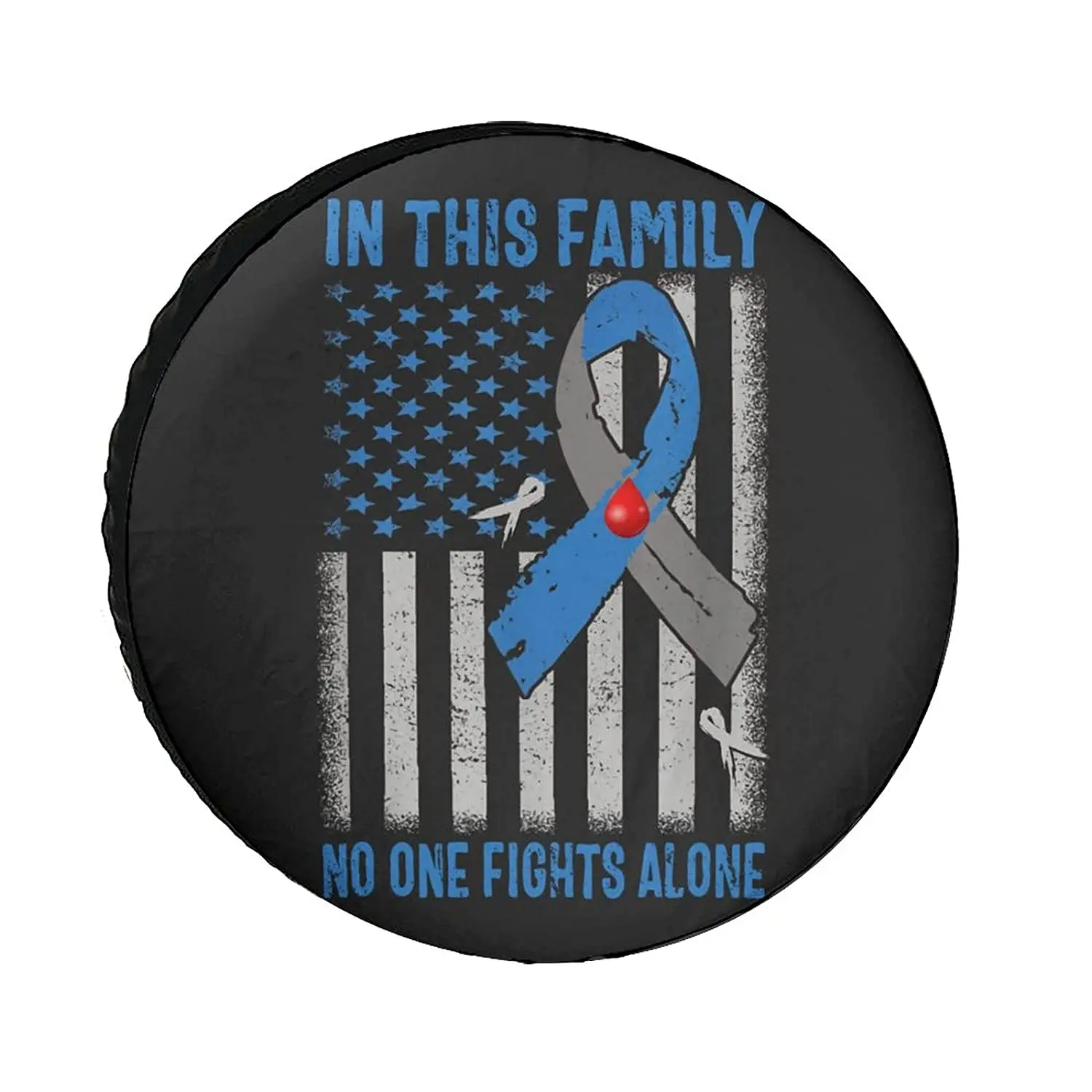 

In This Family No One Fights Alone Type 1 Diabetes Awareness Universe Exploration Tire Covers Wheel Cover Protectors