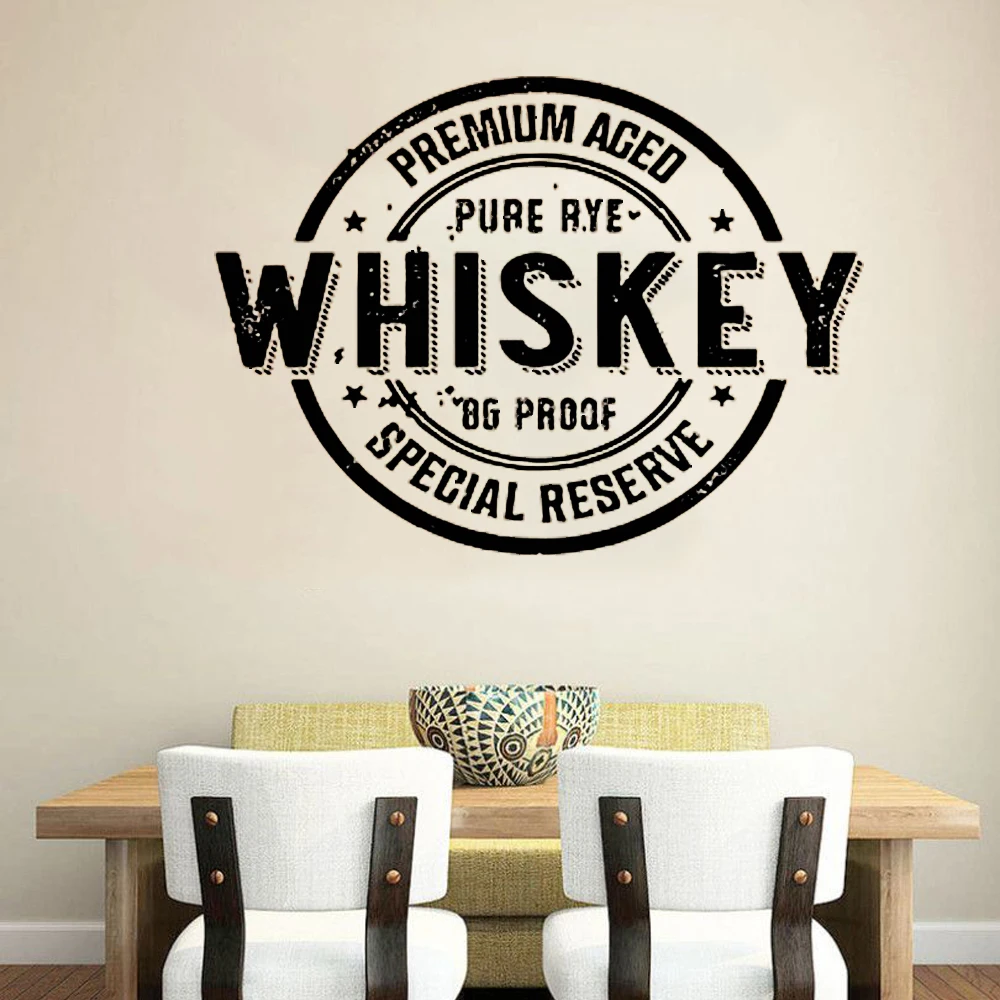 Виниловая настенная наклейка YOYOYU, домашний декор, Настенная Наклейка для бара, спирта, ресторана, виски, украшение, удаляемая роспись, плакат ZX011