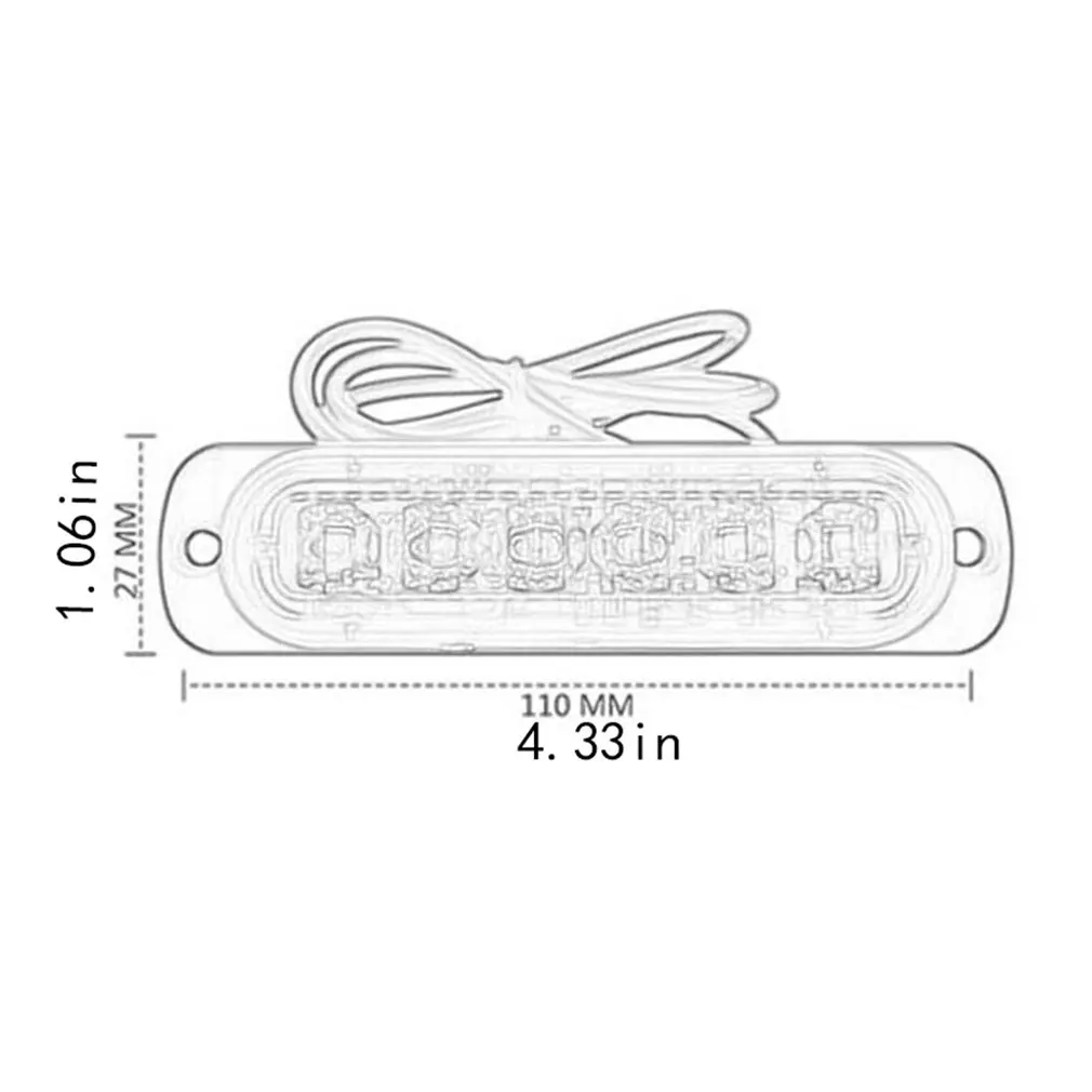 

LED strobe lights Ultra-thin Car Emergency Warning Light Red/Yellow /Blue for Pickup Wagon Motorcycle Boat