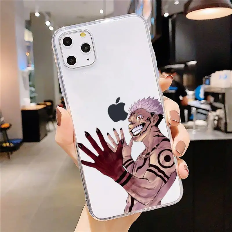 

Jujutsu Kaisen Anime Yuji Itadori Phone Case Transparent soft For iphone 5 5s 5c se 6 6s 7 8 11 12 plus mini x xs xr pro max