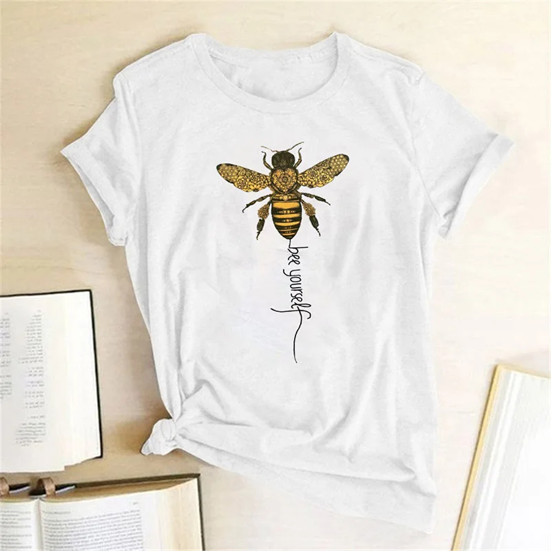 

T-shirt women 2021 Summer Harajuku aesthetic graphics Female Tees short sleeve Short sleeve Casual streetwear Ladies tshirts