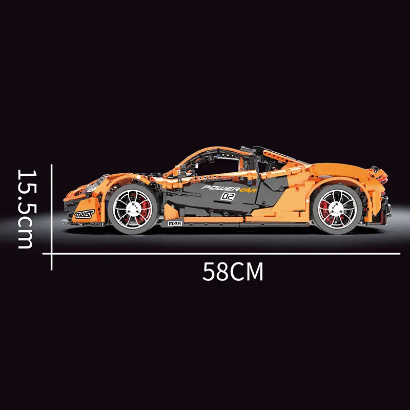 DHL 20087 Technic Toys MOC-16915 P1 мотор автомобиль набор оранжевый супер гоночные автомобили строительные блоки кирпичи детские игрушки модель автомобиля подарок