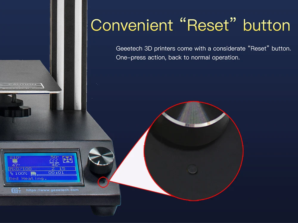 GEEETECH A20M 3d принтер с смешанной цветной печатью, интегрированная Строительная база и двойной экструдер дизайн и детектор нити