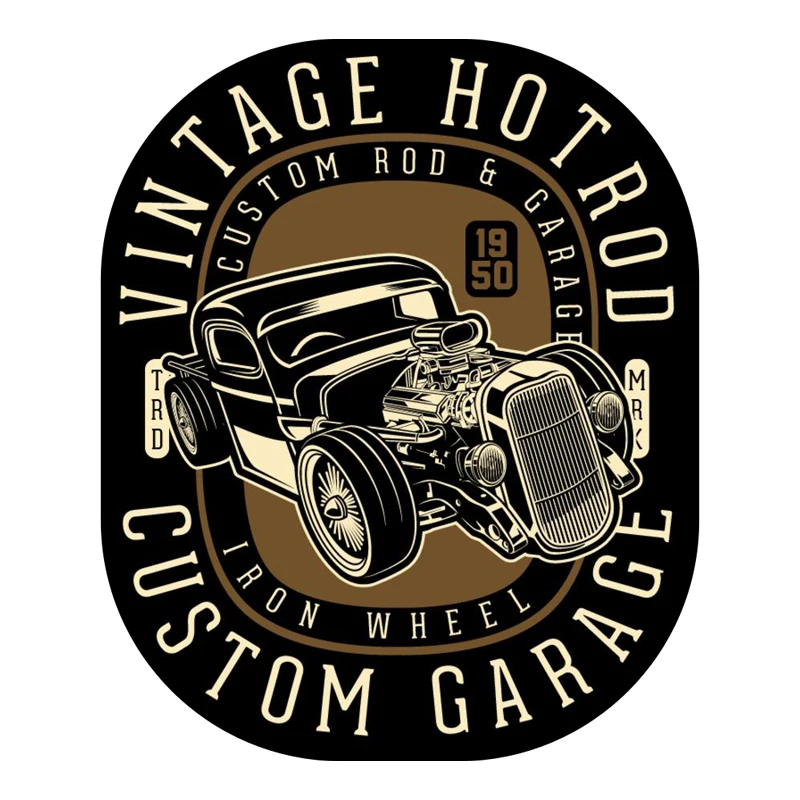 

VINTAGE Hot Rod 1950 Vintage Muscle Car Retro PVC Car Sticker Decal