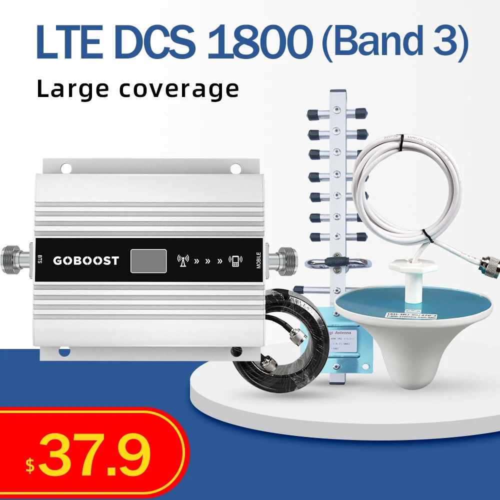 Усилитель мобильного сигнала 4G LTE DCS 1800 МГц усилитель сотового телефона с ЖК