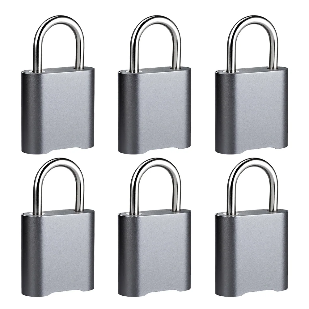 6 pcs Умный БЕСКЛЮЧЕВОЙ Bluetooth замок отпечатков пальцев IP65 Водонепроницаемый Cerradura Противоугонный замок с защитой от отпечатков пальцев замок для двери багажный замок - Цвет: 6 pcs
