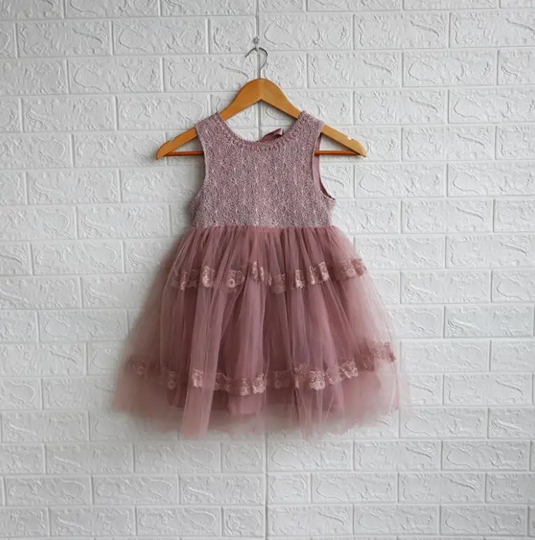 2019 летние бутиковые кружевные сетчатые платья для девочек принцессы детское