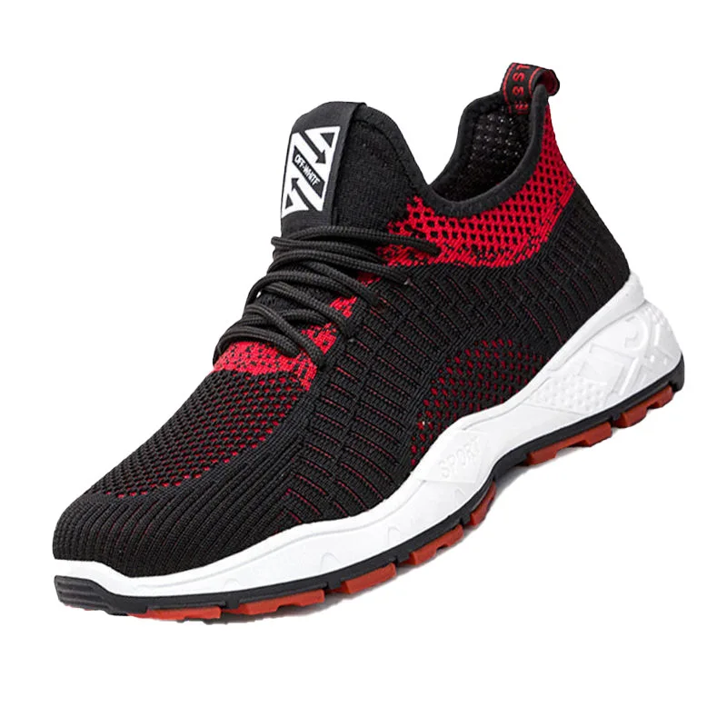 

Men's trendy shoes 2021 new flying woven breathable casual running shoes student mesh sports shoes men's shoes summer Lace-up