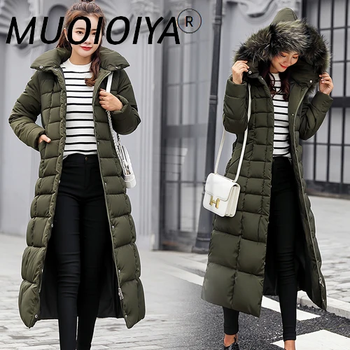 

X-Long Female Jacket Womens Winter Jacket Thick Down Cotton Padded Coat Warm Clothes Korean Slim Parkas Mujer 2022 LWL999