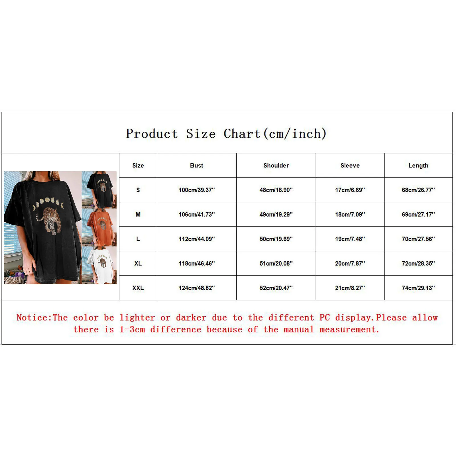 

Vintage Loose T-shirts Women Summer 2021 Animal Print Tees Casual Short Sleeve Tshirts Crew Neck Harajuku Long Tops #T2P