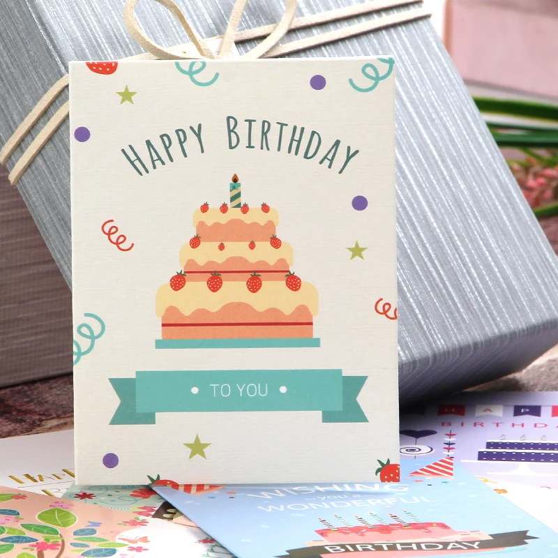 12 шт. Подарочная вечерние Пригласительные открытки на день рождения с днем для