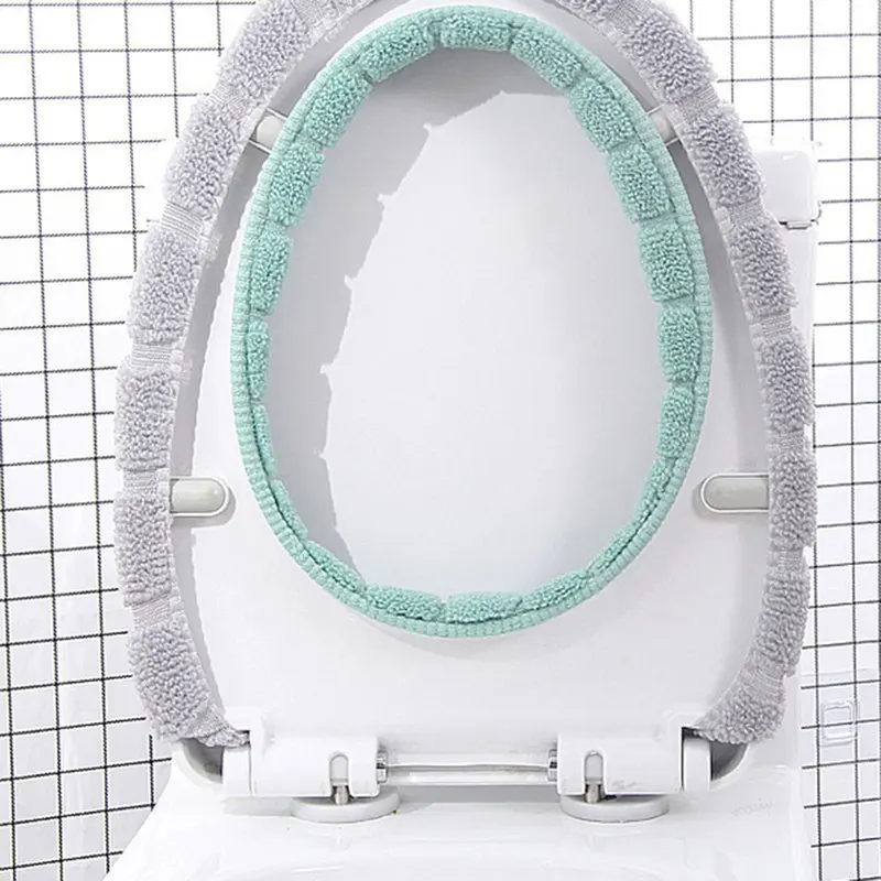 

Toilet Seat Cover Mat Bathroom Toilet Pad Cushion with Handle Thicker Soft Washable Closestool Warmer Accessories