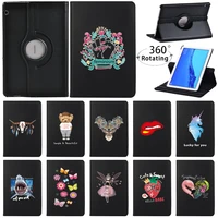 for huawei mediapad t3 10 9 6t5 10 10 1 tablet pc case 360 degree rotatable smart funda pu leather smart case stylus