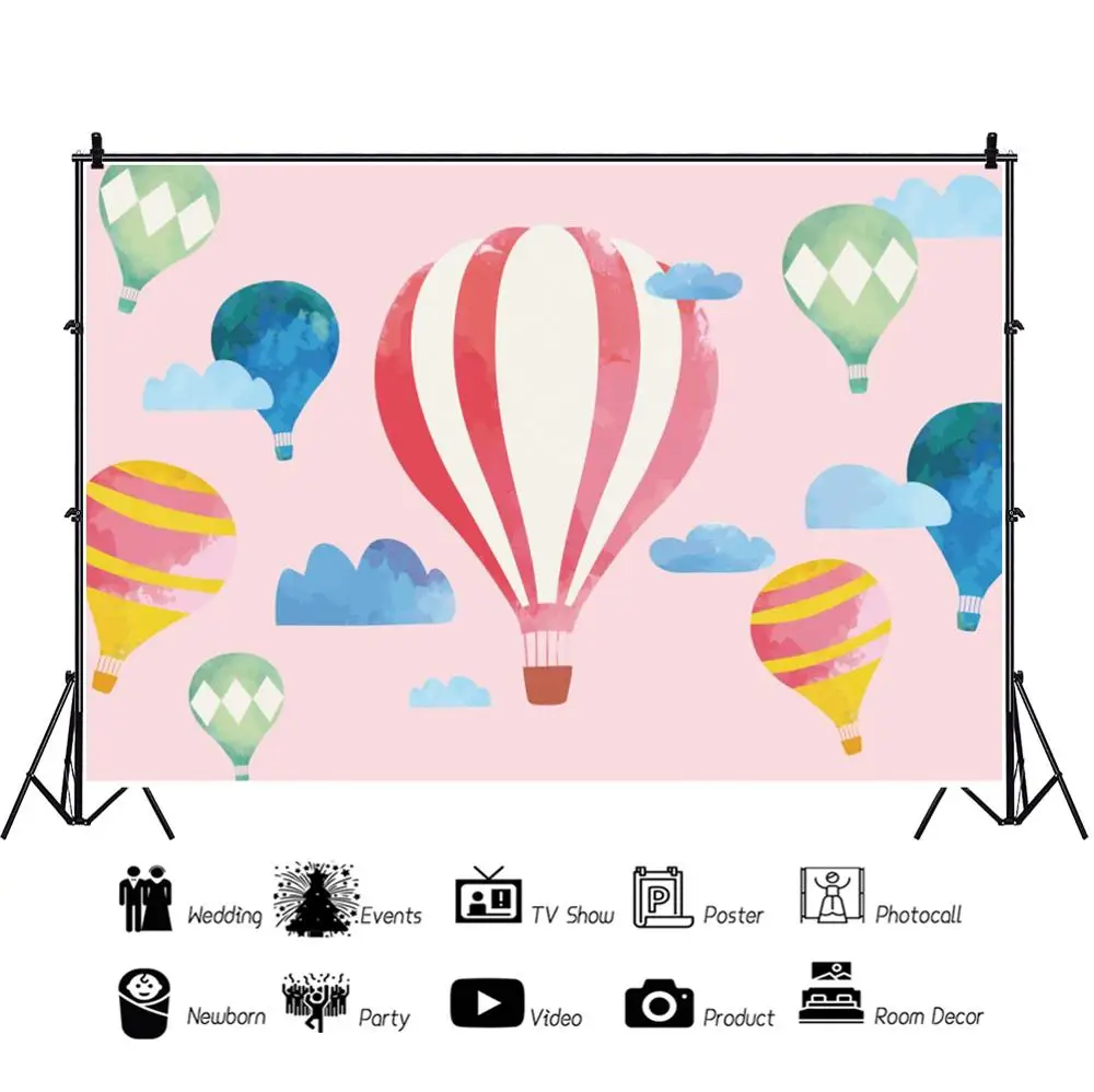 Виниловый фон для фотосъемки новорожденных в честь первого дня рождения