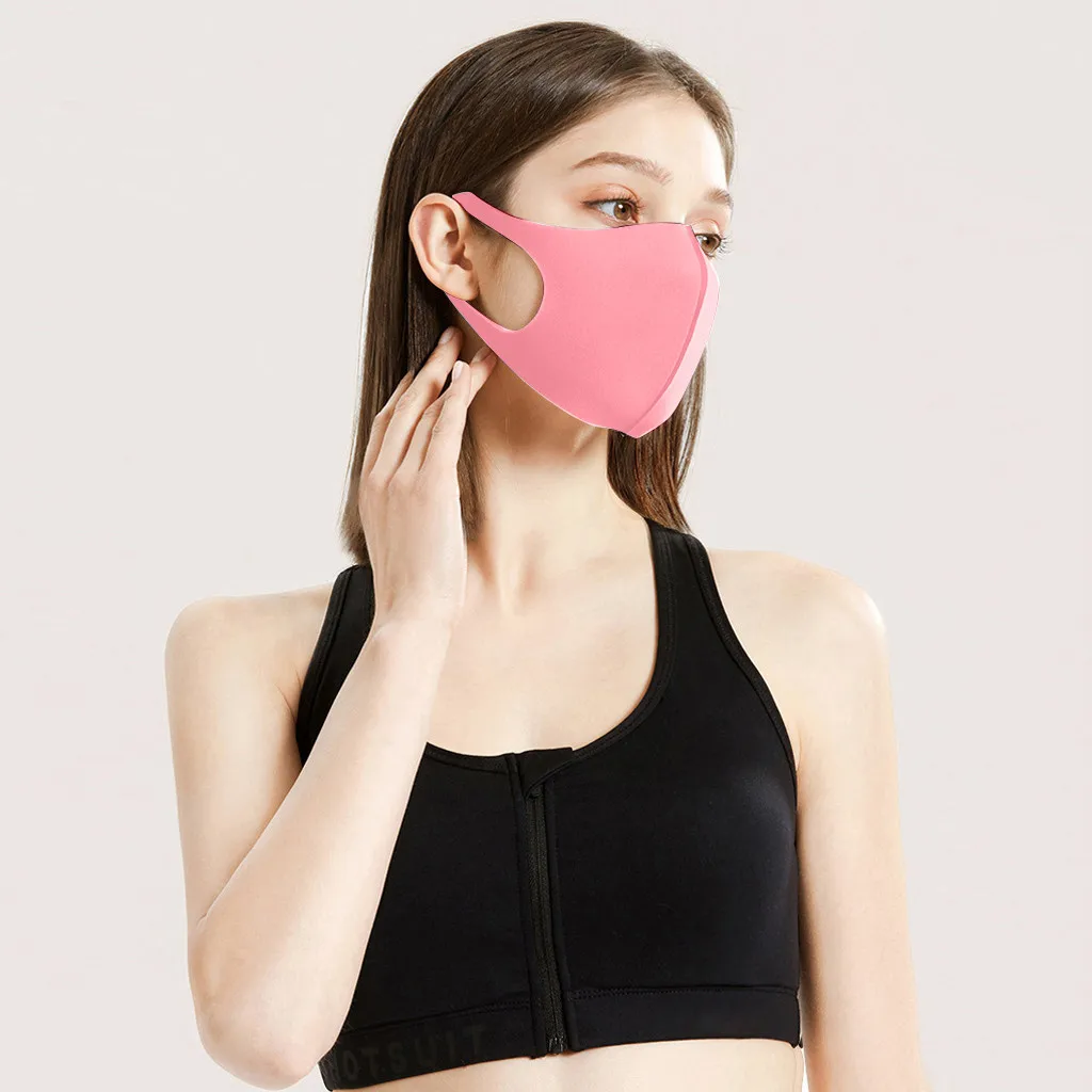 

3PC Ice Silk Cotton Face Mask Adult Reusable Mascarillas Face Protect Mask Breathable Mondkapjes Outdoor Cycling masque