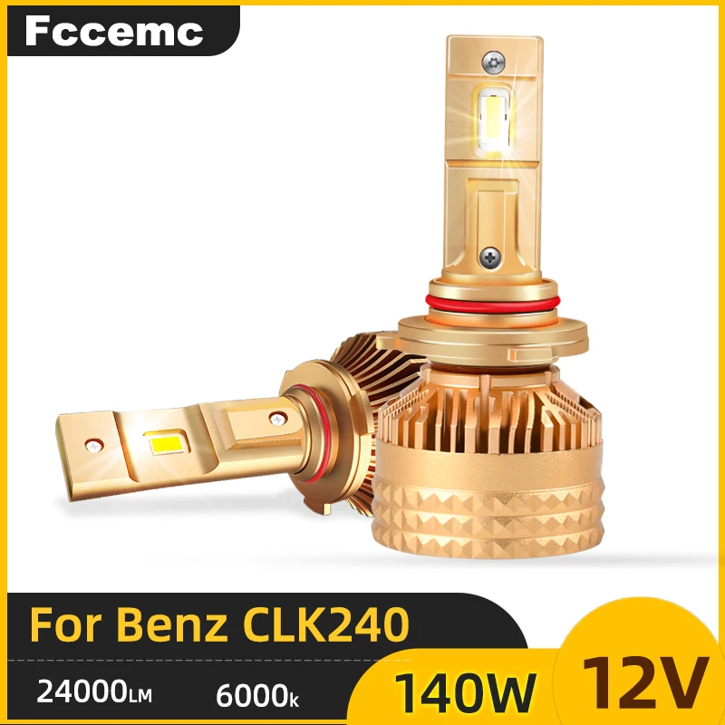 

6000K 140W 24000LM For Benz CLK240 Car Led Headlight H1 H4 H7 H8 H9 H11 9005 HB3 9006 HB4 High Beam Auto Light Bulb Auto Turbo