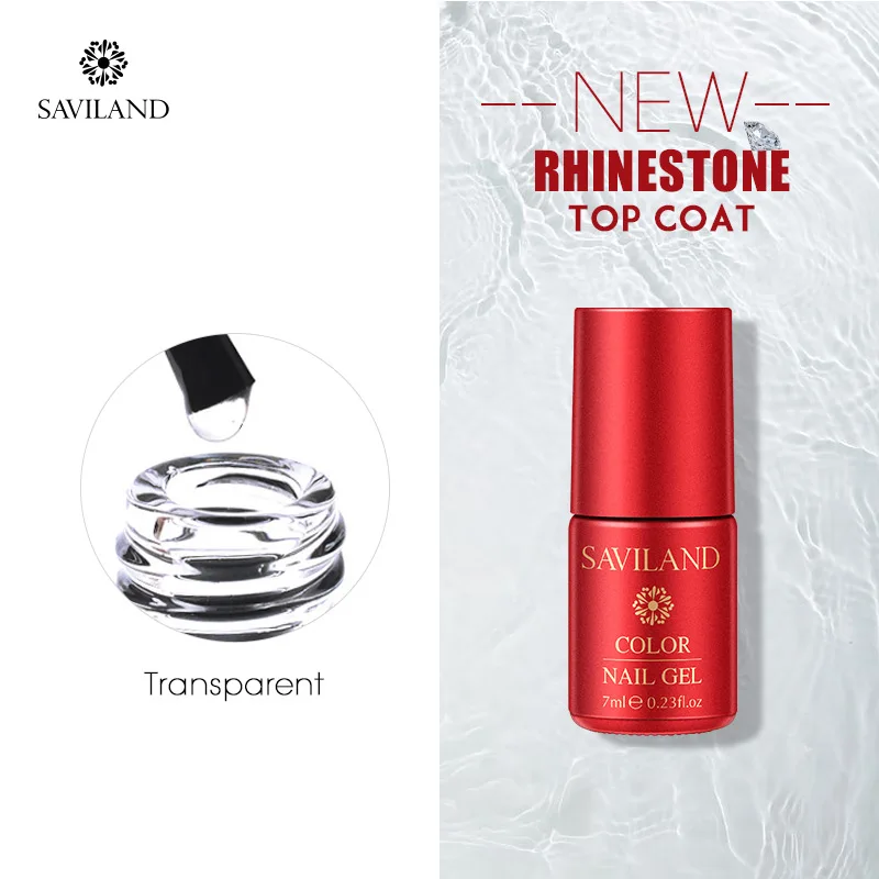 7ml Rhinesyone Top Saviland 1 шт. матовое верхнее покрытие УФ-гель для дизайна ногтей лак 10 мл матовый верхнее покрытие Светодиодный УФ замачиваемый УФ-гель лак - Цвет: 7ml Rhinesyone Top
