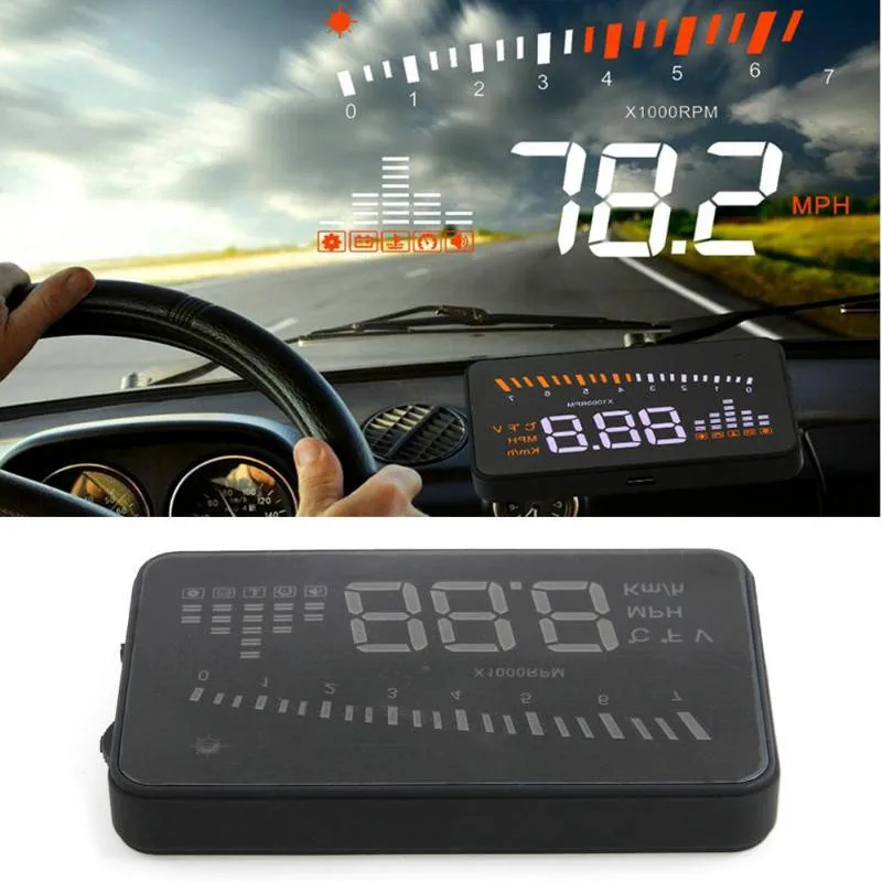 Клиренс X5 автомобильный HUD Дисплей автомобиля OBD2 скоростной метр лобовое стекло