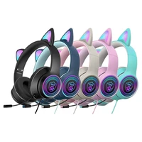 wired gaming headset growing led light headphones surround sound deep bass stereo earphones with microphone for computer laptop