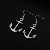 trendy vintage anchor shape dangle earrings for women girl retro drop earrings cute small object earring jewelry bijoux