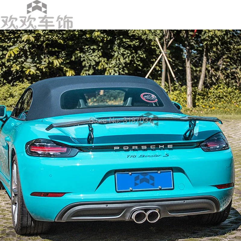 V-образный задний спойлер для багажника из углеродного волокна Porsche 997 998 981 911 2016-2018