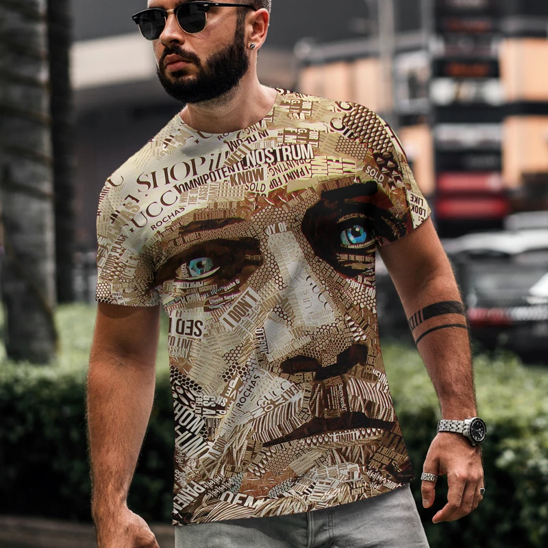 

2021 Hot Cross Pattern Printing Add New Elements Street Style 3dt Shirt Good Value Men's and Women's Universal Size T-shirts