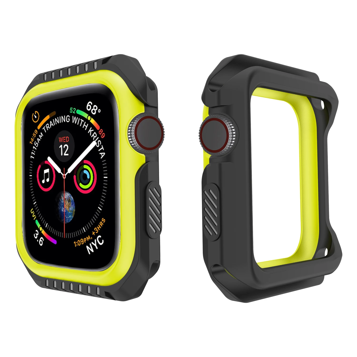 Силиконовый Жесткий защитный чехол для Apple Watch 6 SE 5 4 3 2 40 мм 44 полностью бампер iWatch 1